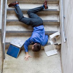 Man Falling Down Stairs